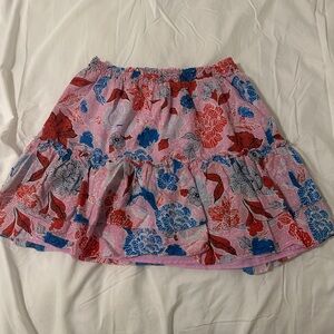 BB Dakota Pink Floral Mini Skirt